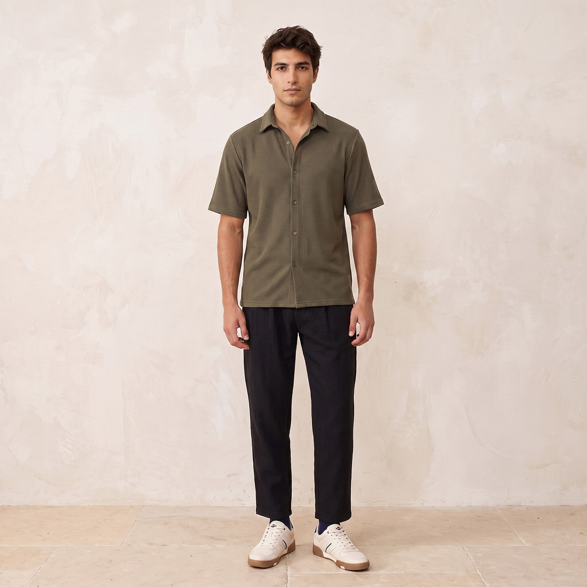 Splash Smart Textured Short Sleeves Shirt-men-clothing-shirts-image-2