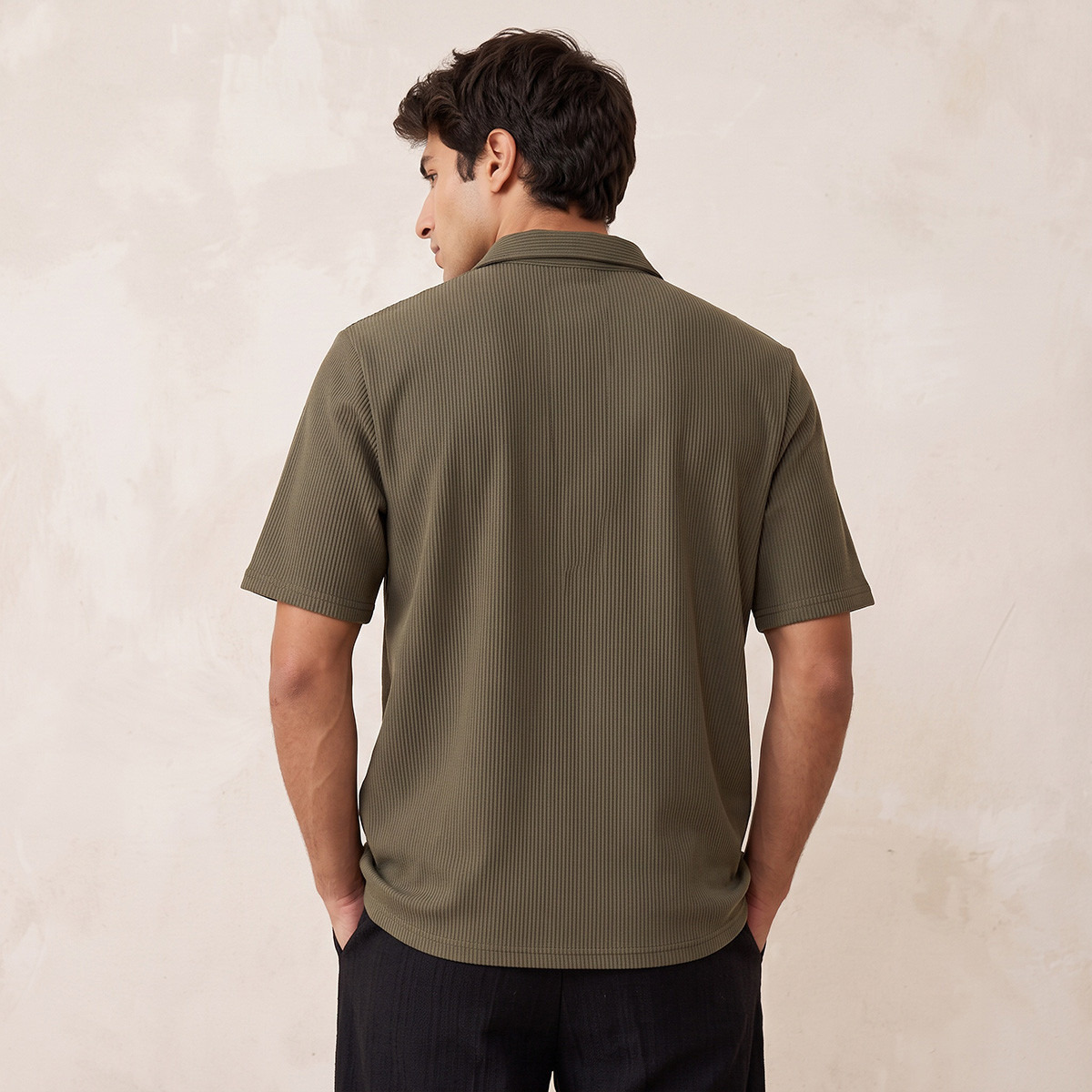 Splash Smart Textured Short Sleeves Shirt-men-clothing-shirts-image-3