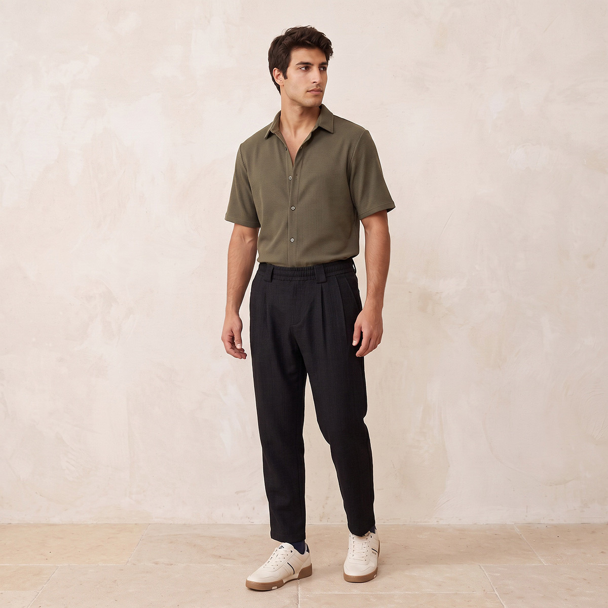 Splash Smart Textured Short Sleeves Shirt-men-clothing-shirts-image-4