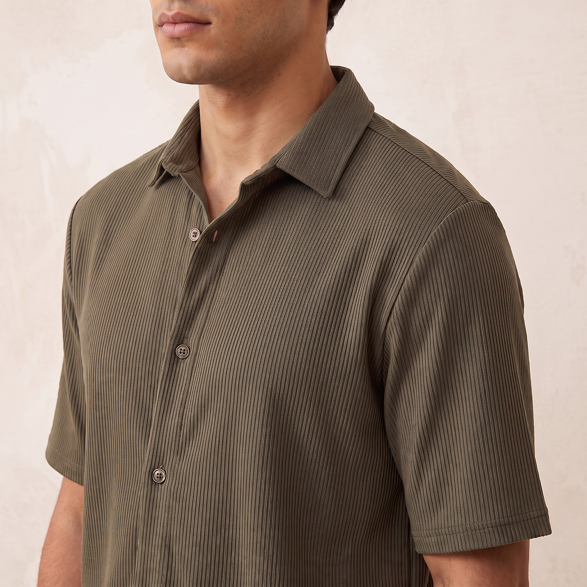 Splash Smart Textured Short Sleeves Shirt-men-clothing-shirts-image-5