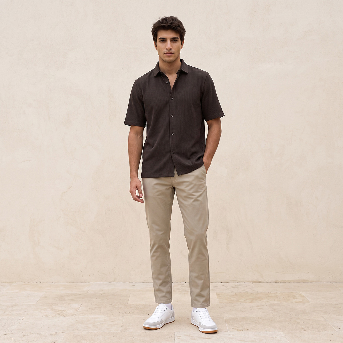Splash Smart Textured Short Sleeves Shirt-men-clothing-shirts-image-2