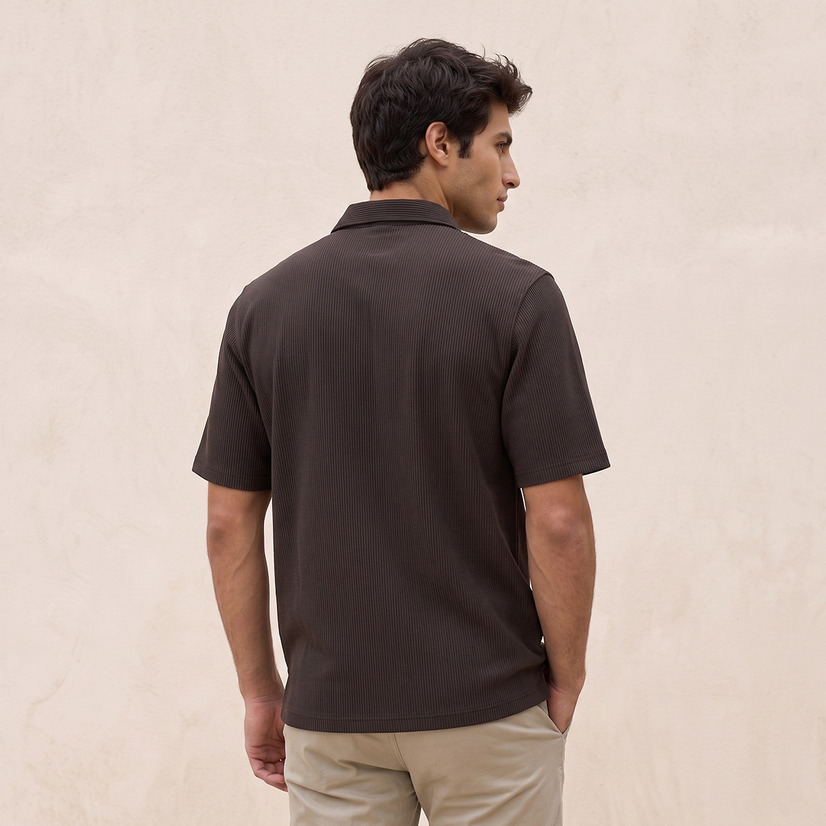 Splash Smart Textured Short Sleeves Shirt-men-clothing-shirts-image-3