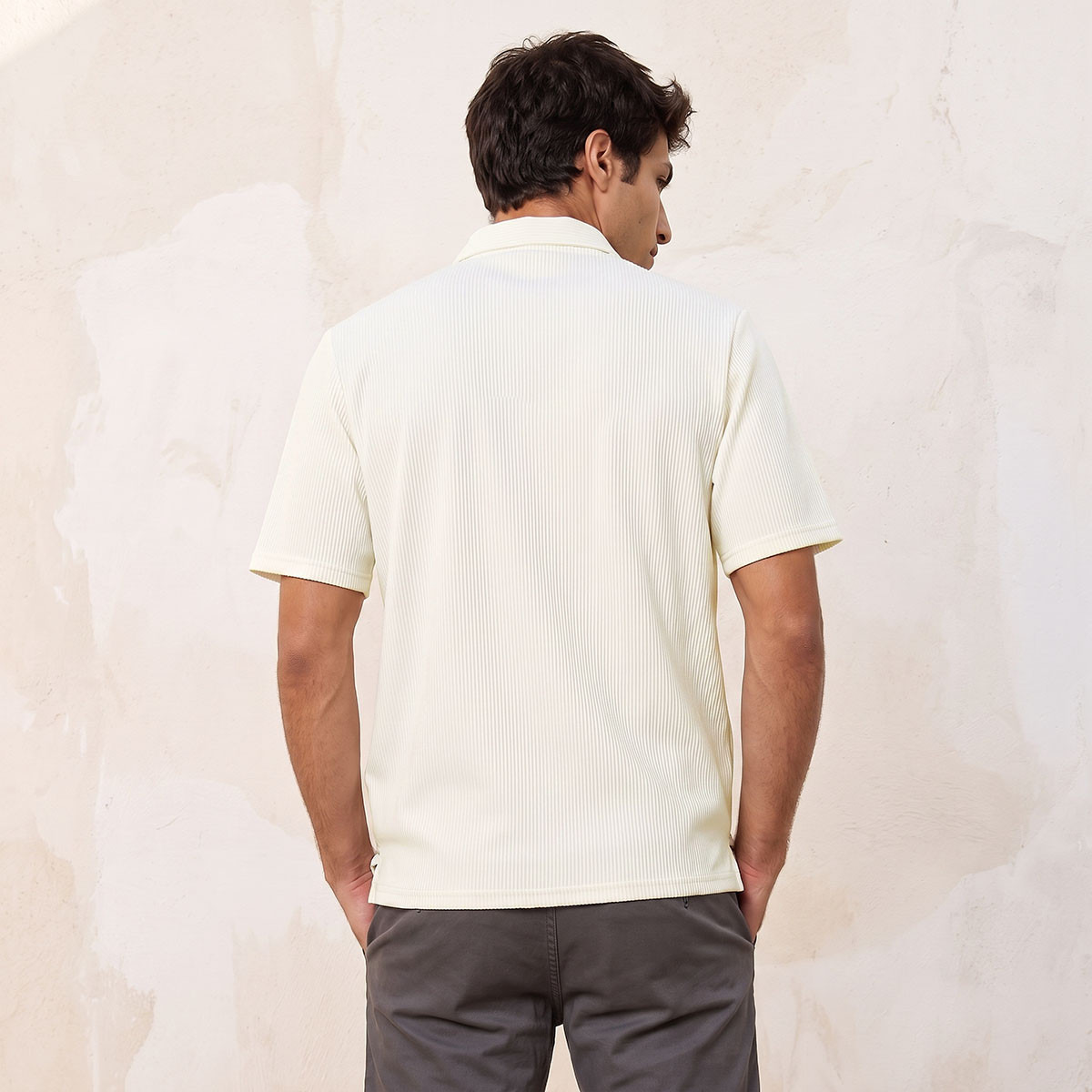 Splash Smart Textured Short Sleeves Shirt-men-clothing-shirts-image-3
