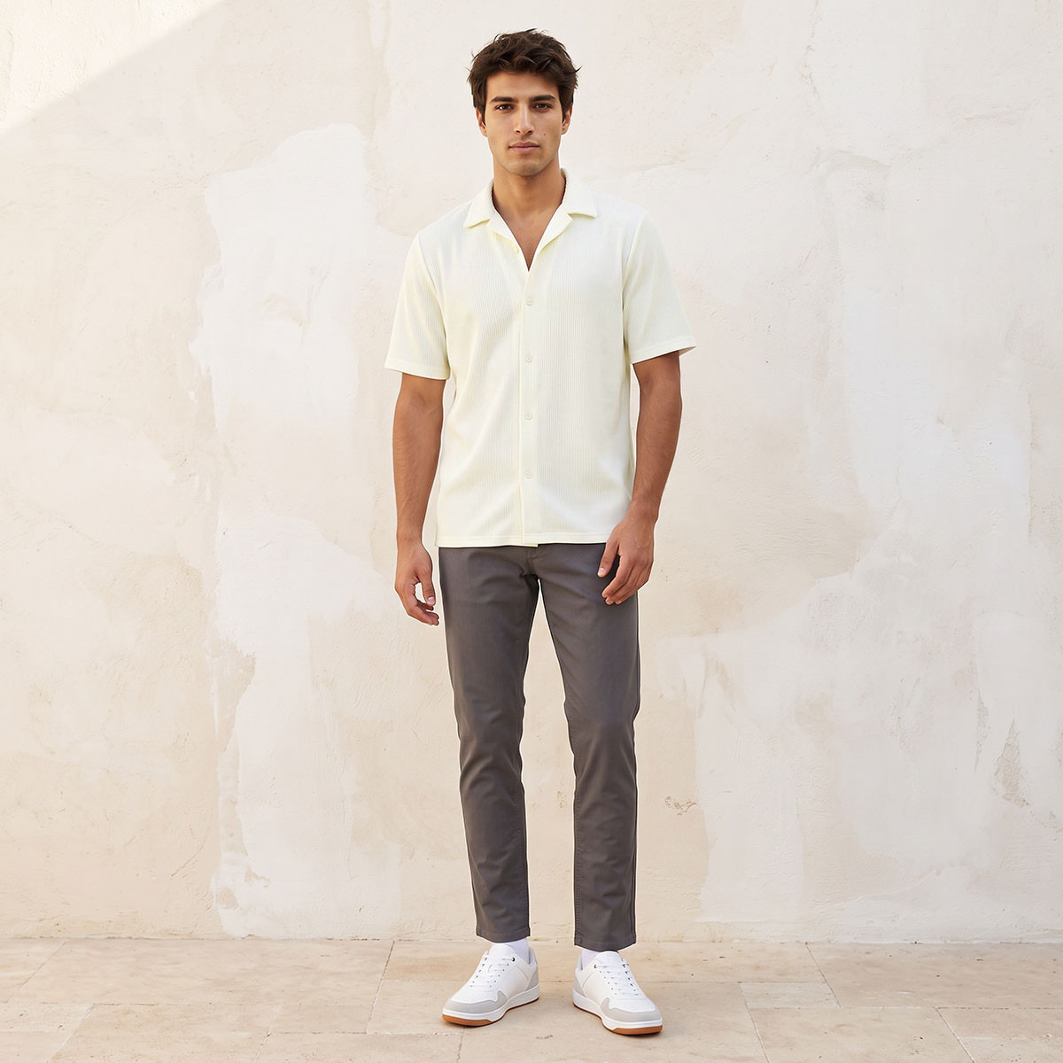 Splash Smart Textured Short Sleeves Shirt-men-clothing-shirts-image-5