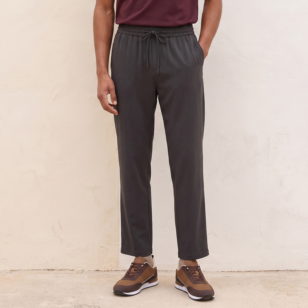 Splash Smart Regular Fit Trousers-men-clothing-trousersandchinos-trousers-image-1