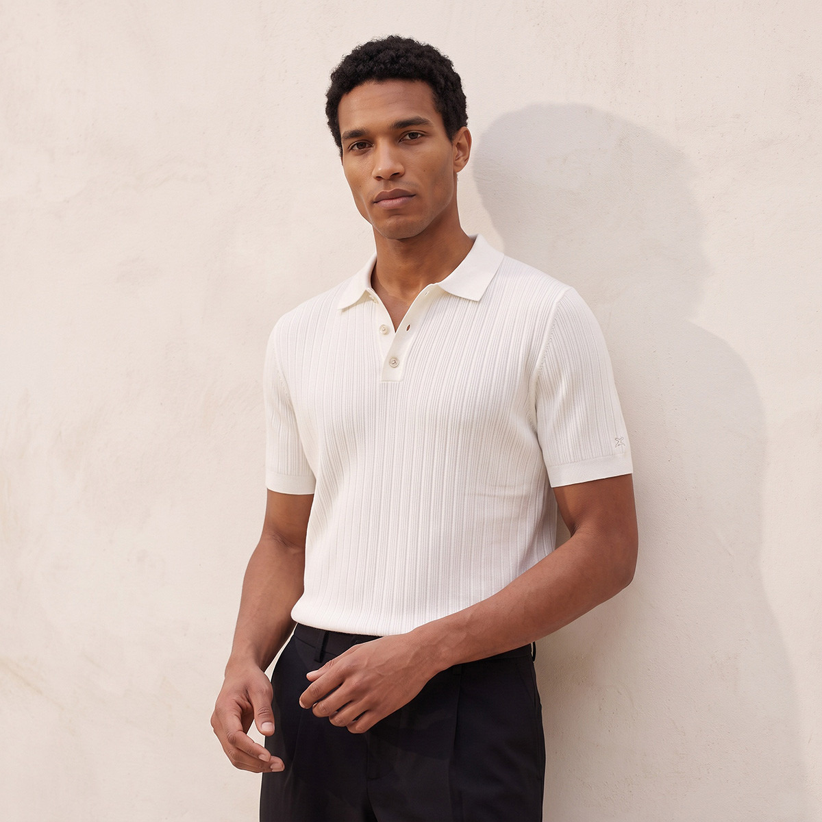 Splash Smart Polo T-shirt with Ribbed Texture-men-clothing-tshirtsandpolos-polos-image-1