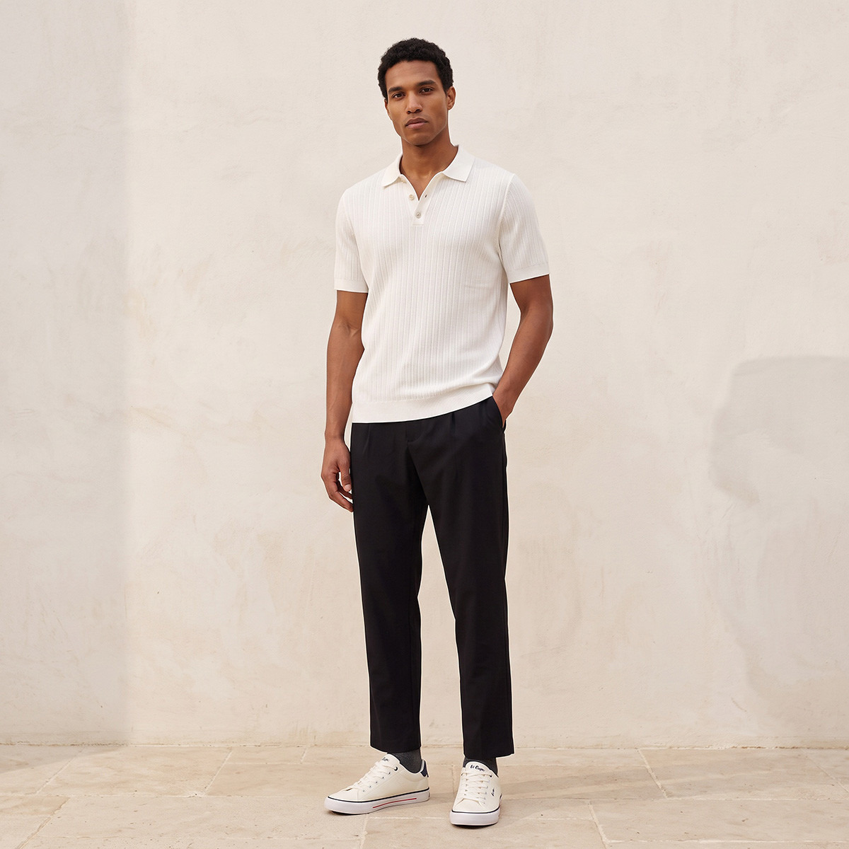 Splash Smart Polo T-shirt with Ribbed Texture-men-clothing-tshirtsandpolos-polos-image-2