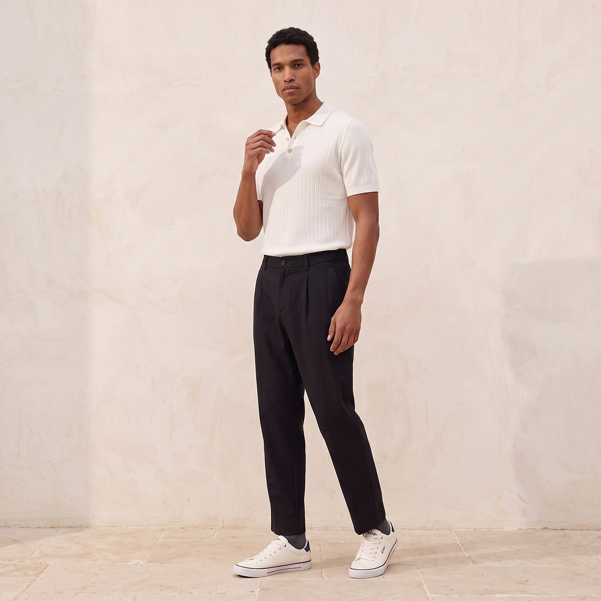Splash Smart Polo T-shirt with Ribbed Texture-men-clothing-tshirtsandpolos-polos-image-4