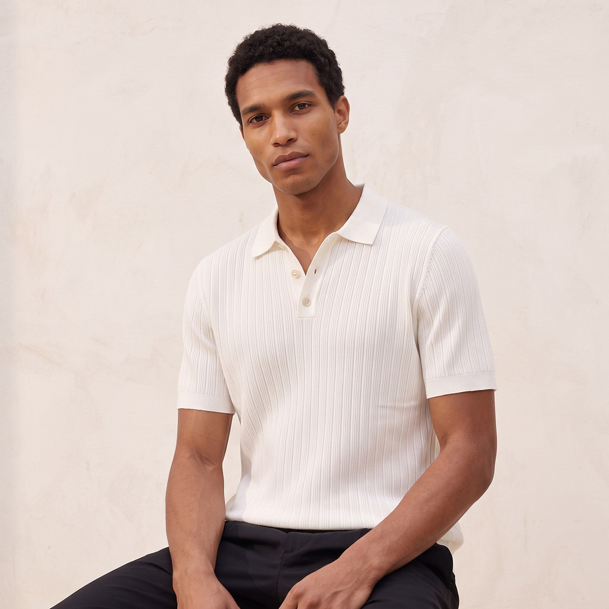 Splash Smart Polo T-shirt with Ribbed Texture-men-clothing-tshirtsandpolos-polos-image-5