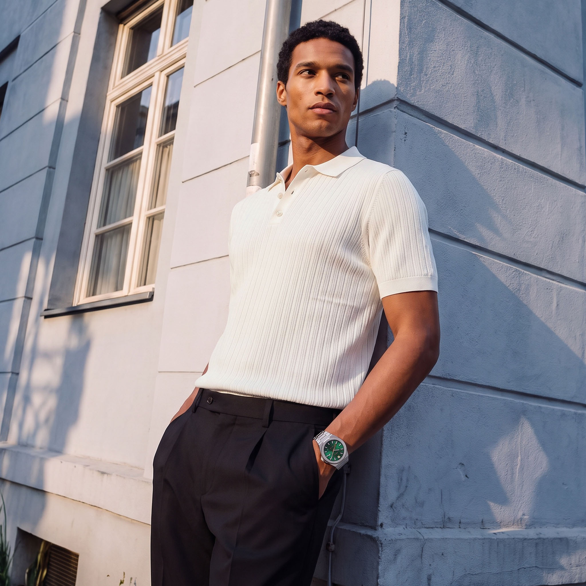 تيشيرت بولو بتصميم مضلع بارز من سبلاش سمارت-men-clothing-tshirtsandpolos-polos-image-1
