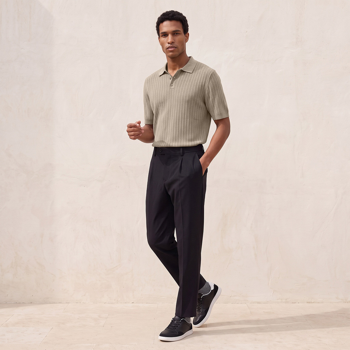 Splash Smart Polo T-shirt with Ribbed Texture-men-clothing-tshirtsandpolos-polos-image-6
