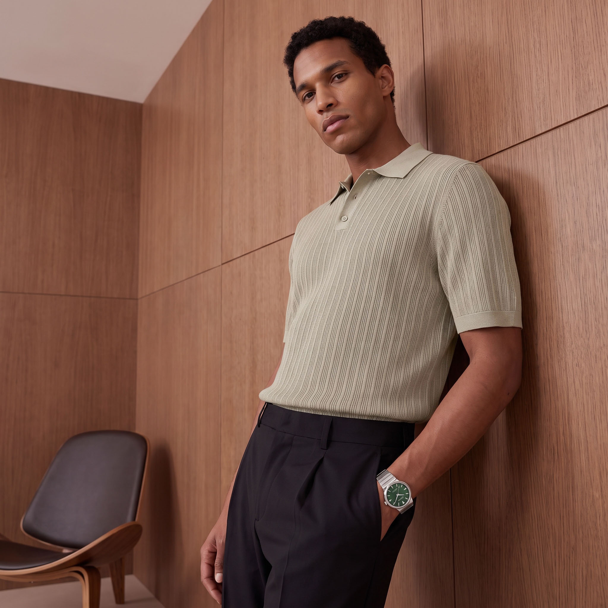 Splash Smart Polo T-shirt with Ribbed Texture-men-clothing-tshirtsandpolos-polos-image-1