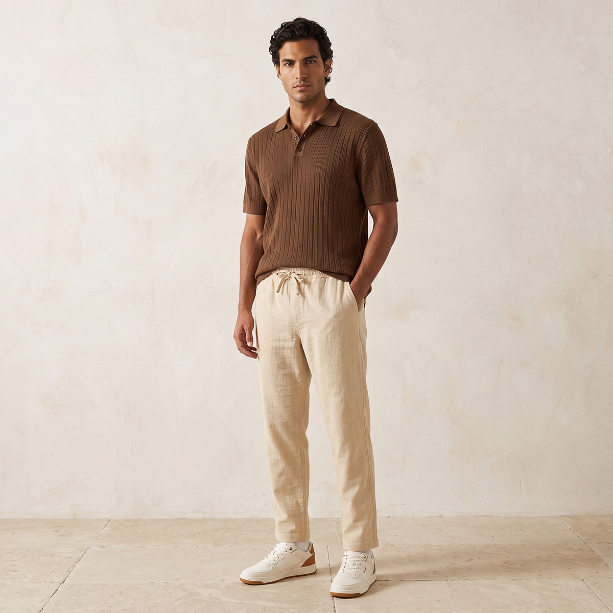 Splash Smart Polo T-shirt with Ribbed Texture-men-clothing-tshirtsandpolos-polos-image-2