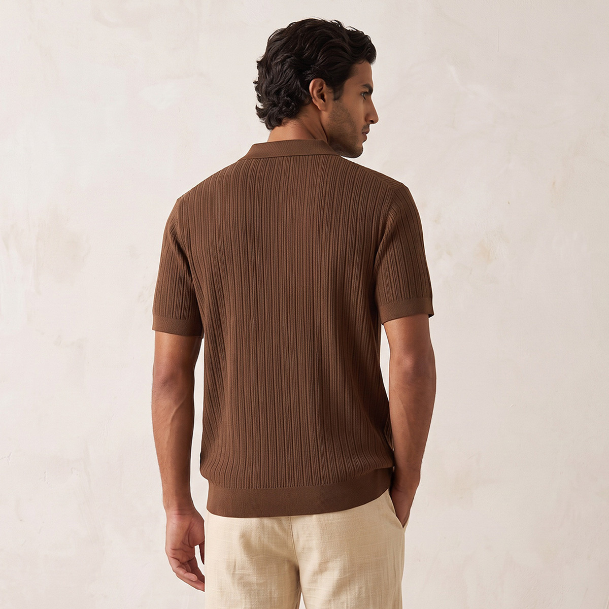 Splash Smart Polo T-shirt with Ribbed Texture-men-clothing-tshirtsandpolos-polos-image-3