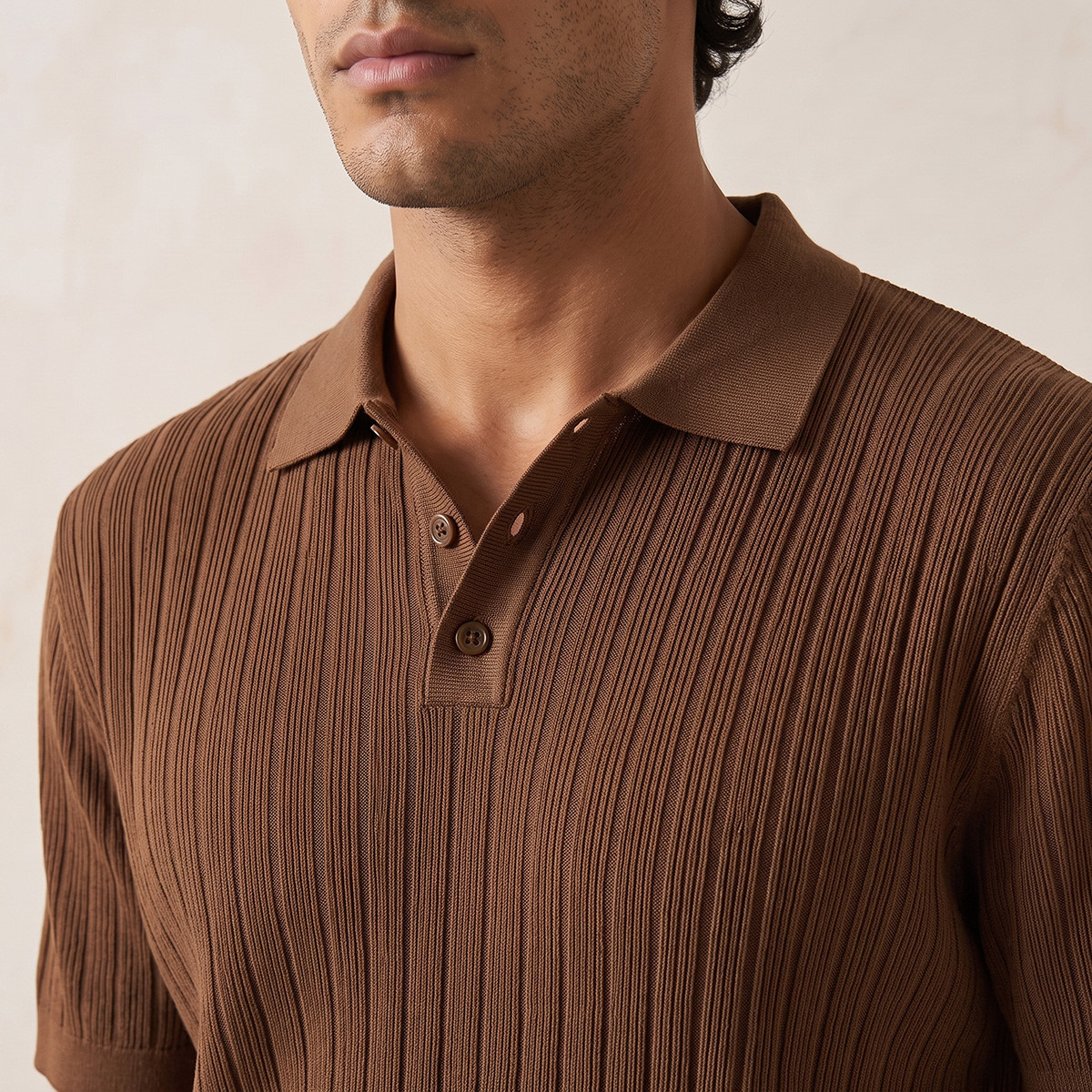 Splash Smart Polo T-shirt with Ribbed Texture-men-clothing-tshirtsandpolos-polos-image-4