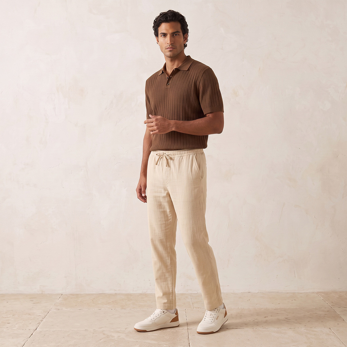 Splash Smart Polo T-shirt with Ribbed Texture-men-clothing-tshirtsandpolos-polos-image-5