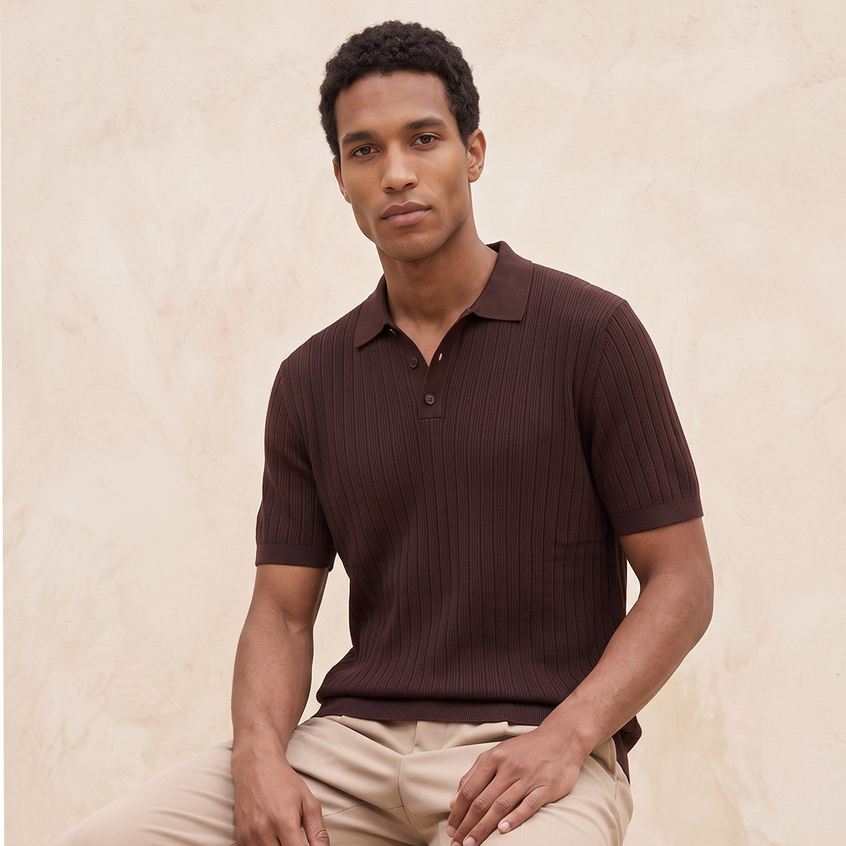 Splash Smart Polo T-shirt with Ribbed Texture-men-clothing-tshirtsandpolos-polos-image-1