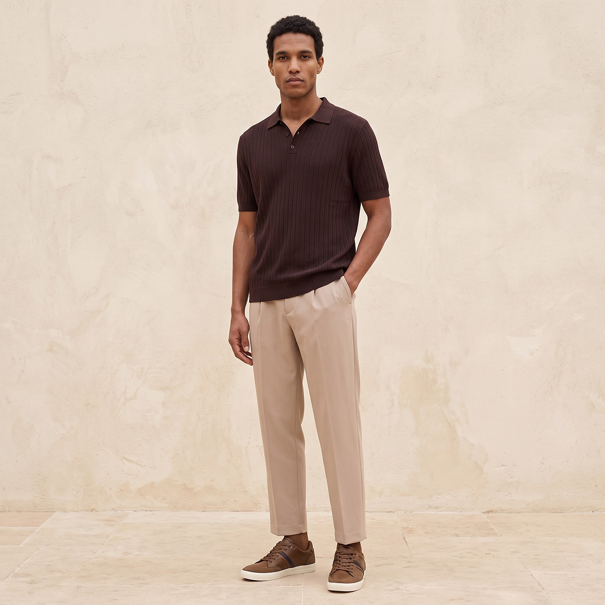 Splash Smart Polo T-shirt with Ribbed Texture-men-clothing-tshirtsandpolos-polos-image-2