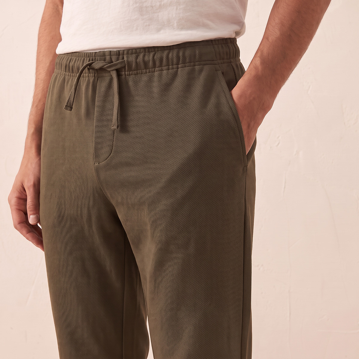 Splash Smart Drawstring Waist Trousers-men-clothing-bottoms-trousersandchinos-trousers-image-2