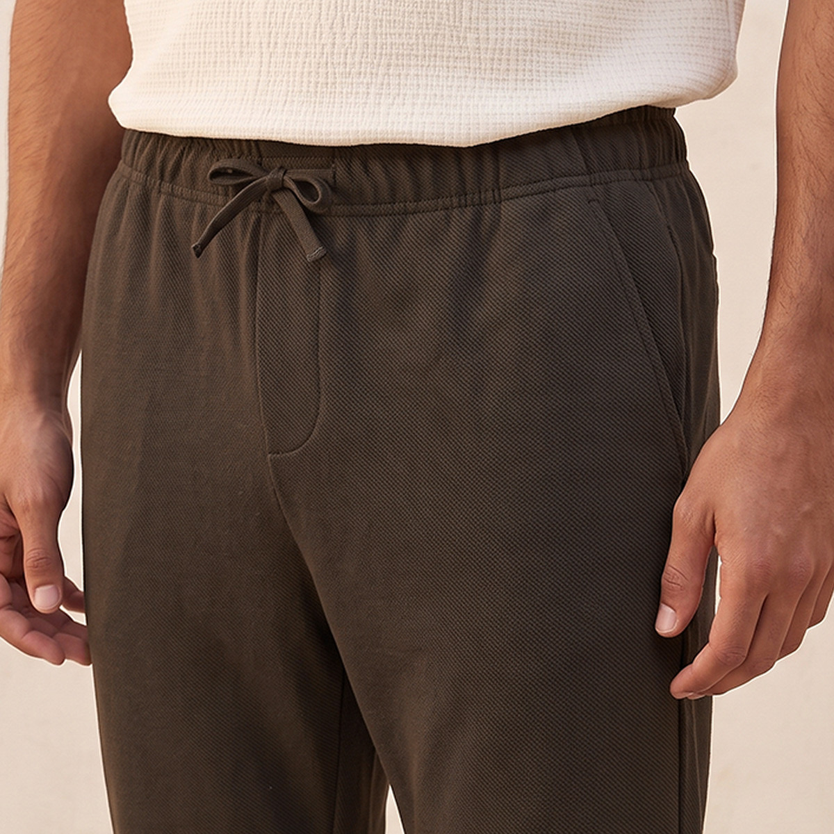 Splash Smart Regular Fit Drawstring Waist Trousers-men-clothing-bottoms-trousersandchinos-trousers-image-5