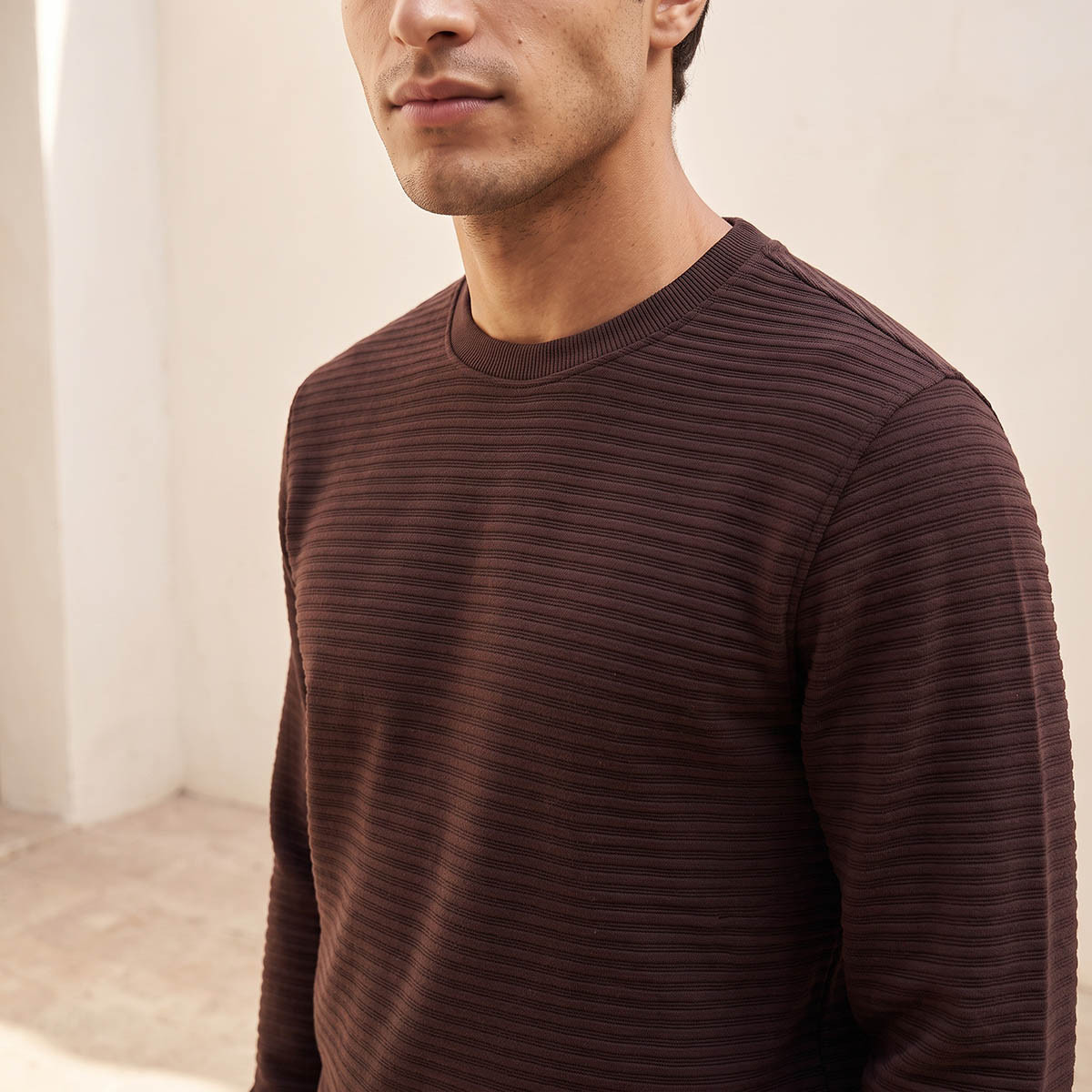 Splash Smart Textured Sweatshirt-men-winterwear-hoodiesandsweatshirts-image-2