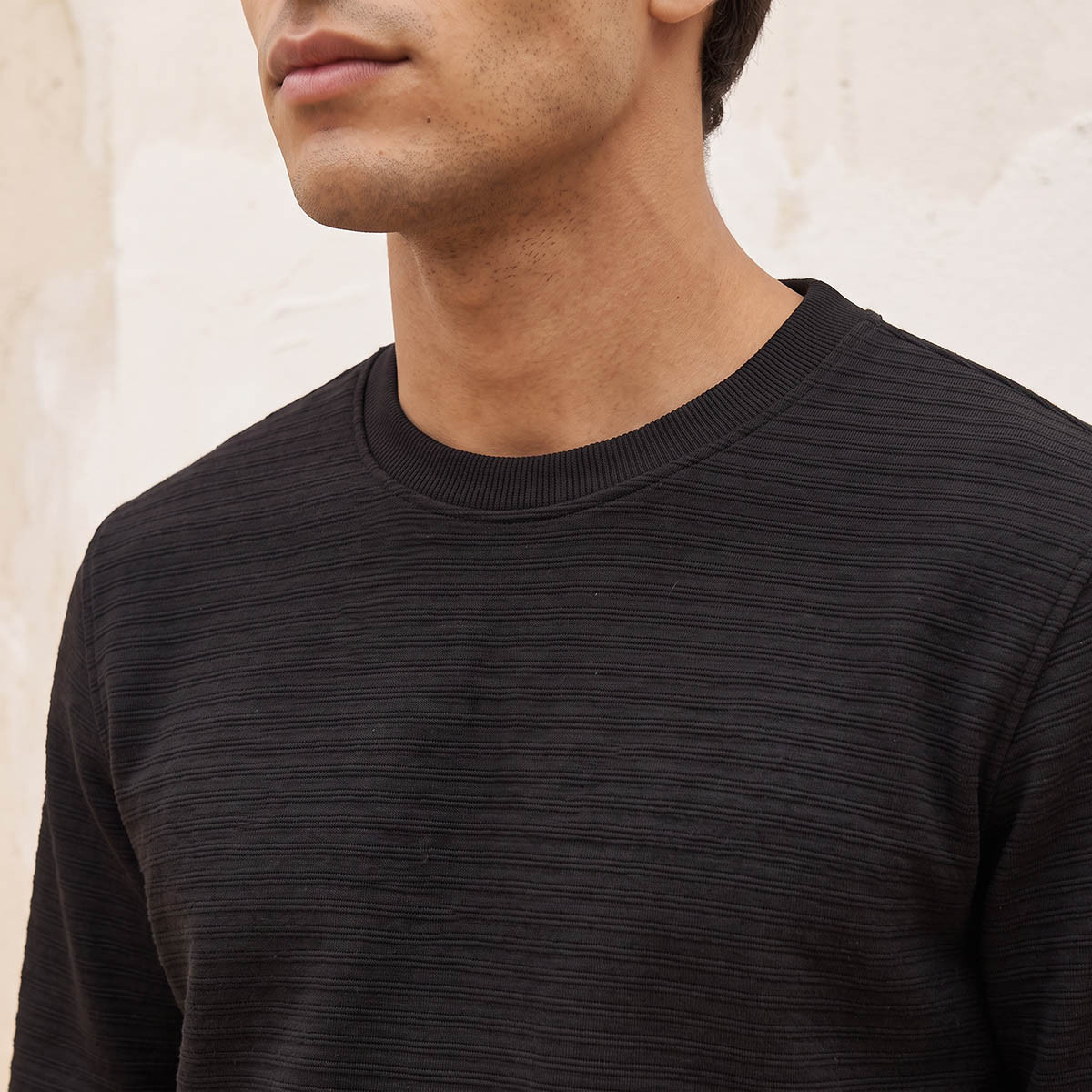 Splash Smart Textured Sweatshirt-men-winterwear-hoodiesandsweatshirts-image-2