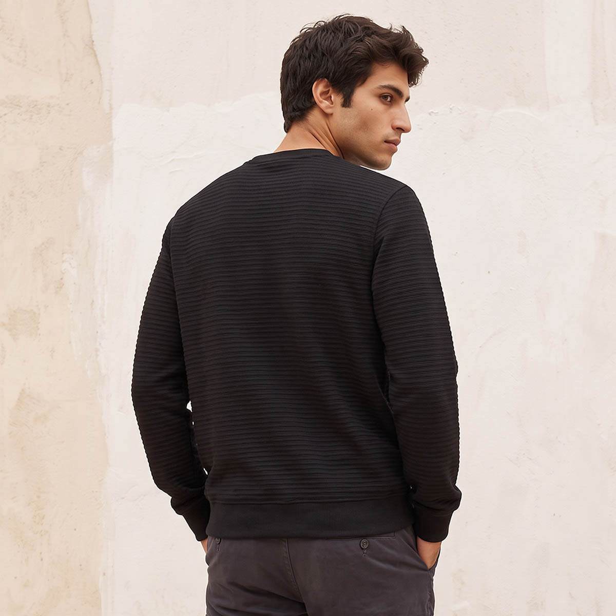 Splash Smart Textured Sweatshirt-men-winterwear-hoodiesandsweatshirts-image-4