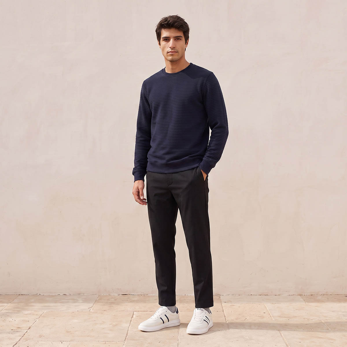 Splash Smart Textured Sweatshirt-men-winterwear-hoodiesandsweatshirts-image-3