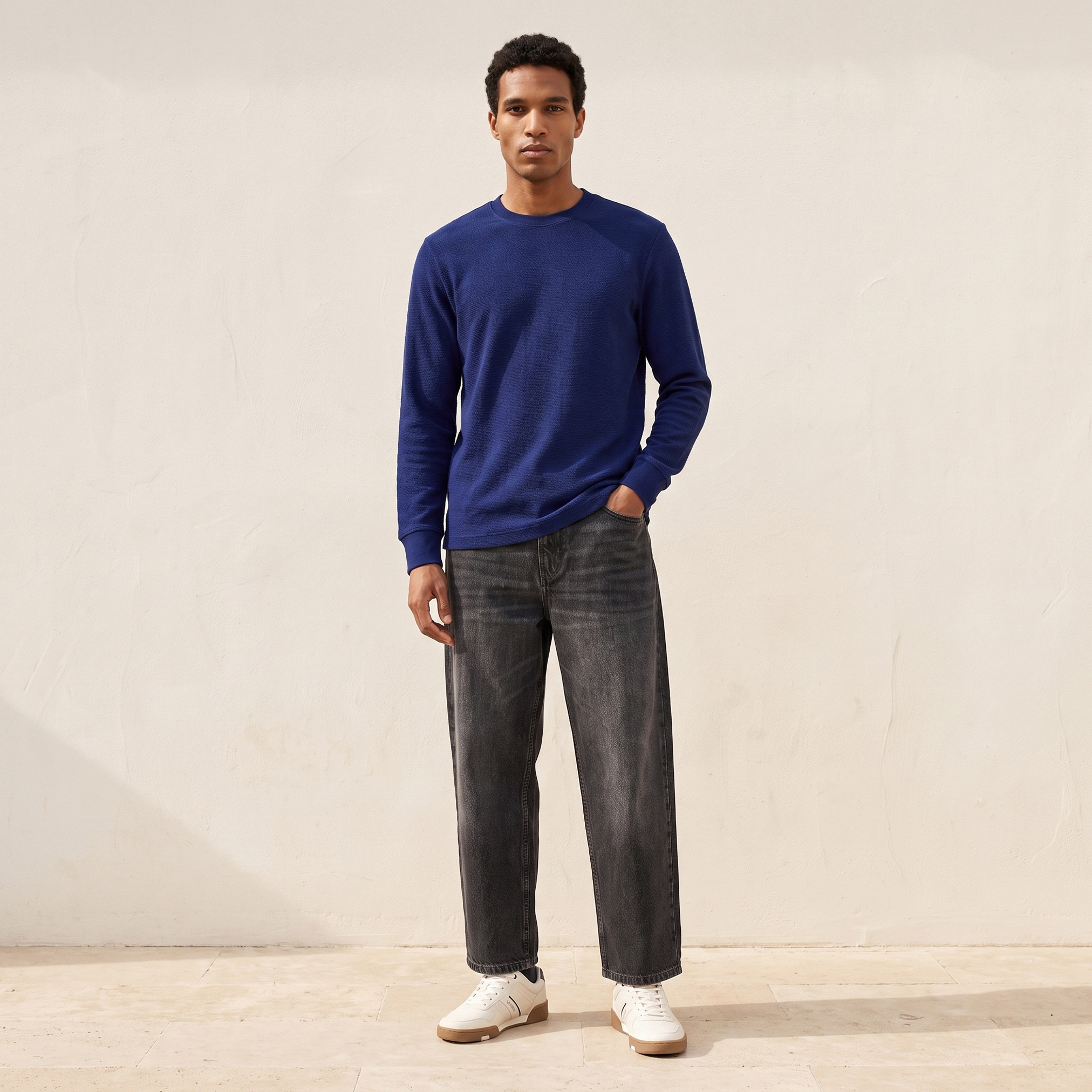 Splash Smart Textured Sweatshirt-men-winterwear-hoodiesandsweatshirts-image-2