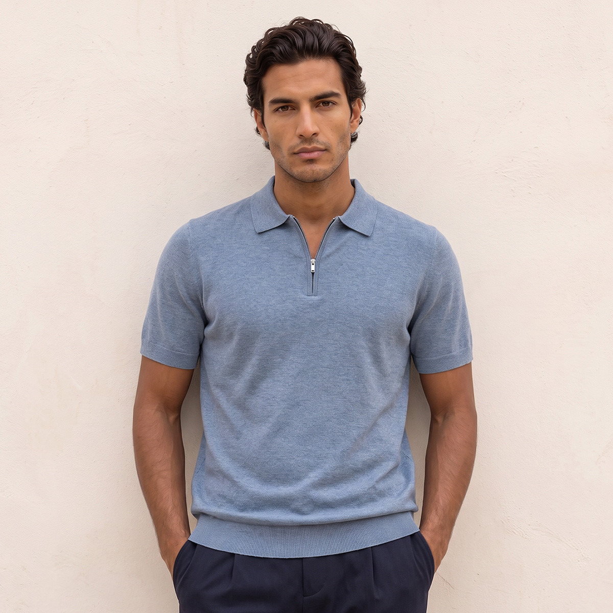 Splash Smart Ribbed Polo T-shirt-men-clothing-tshirtsandpolos-polos-image-1
