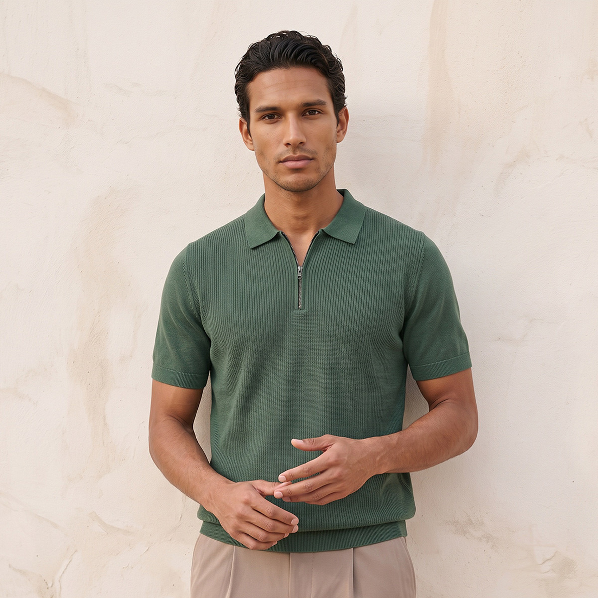 Splash Smart Ribbed Polo T-shirt-men-clothing-tshirtsandpolos-polos-image-1