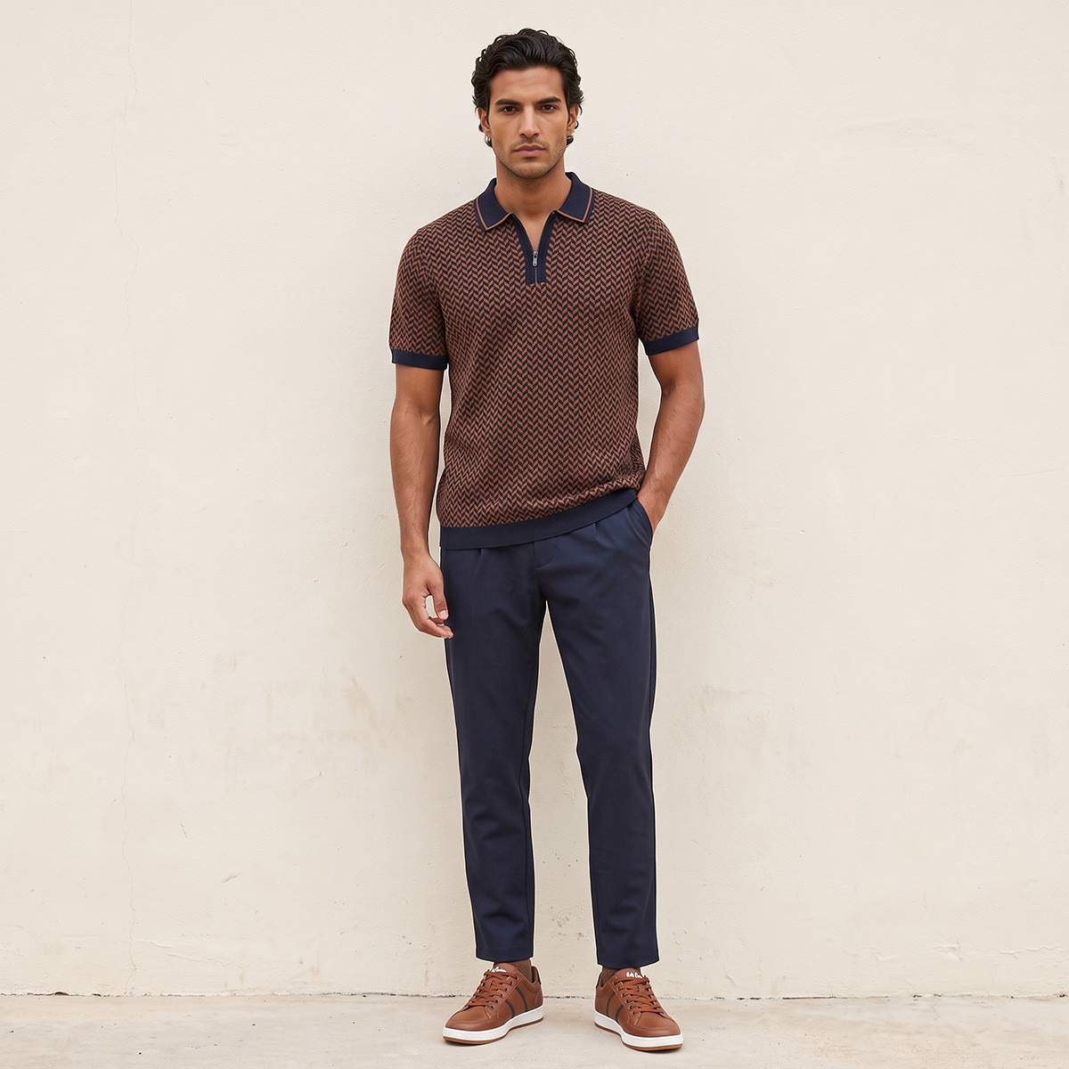 Splash Smart Polo T-shirt with Chevron Print-men-clothing-tshirtsandpolos-polos-image-2