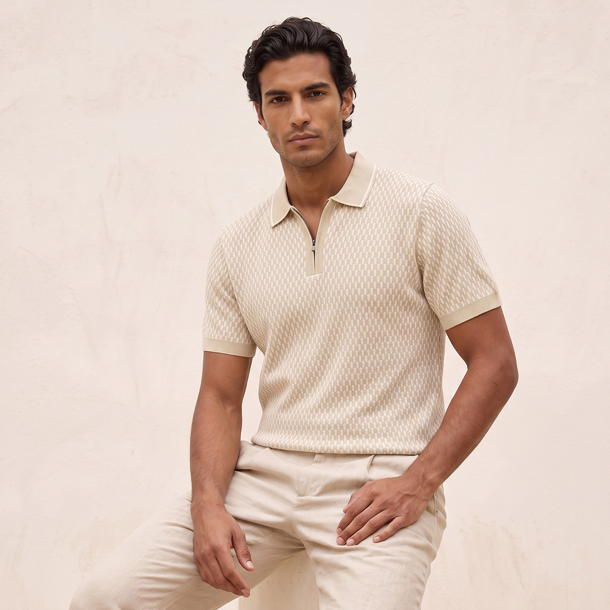 Splash Smart Polo T-shirt with Chevron Print-men-clothing-tshirtsandpolos-polos-image-1