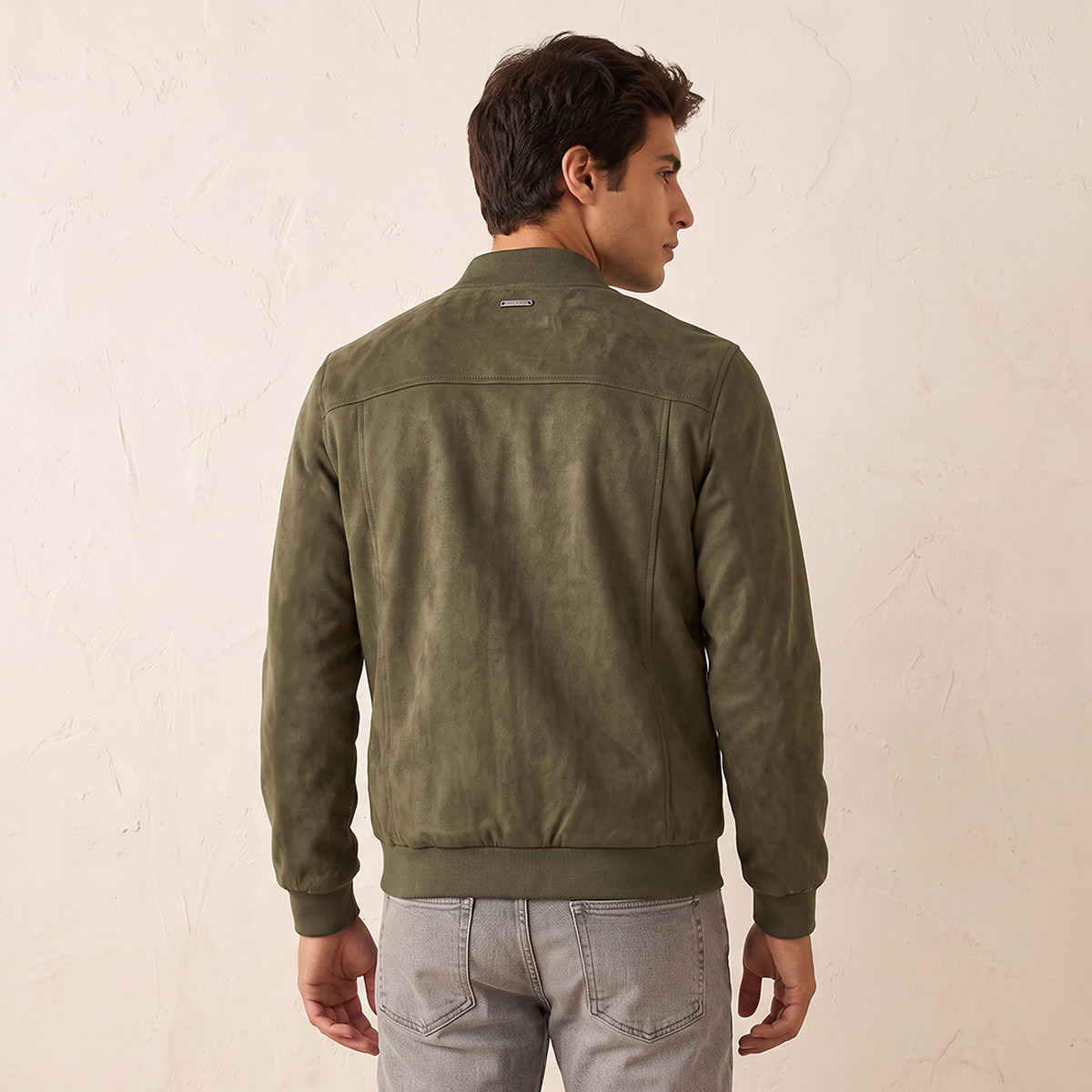 Splash Smart Suede Bomber Jacket with Zip Closure-men-clothing-jacketsandblazers-jackets-image-4
