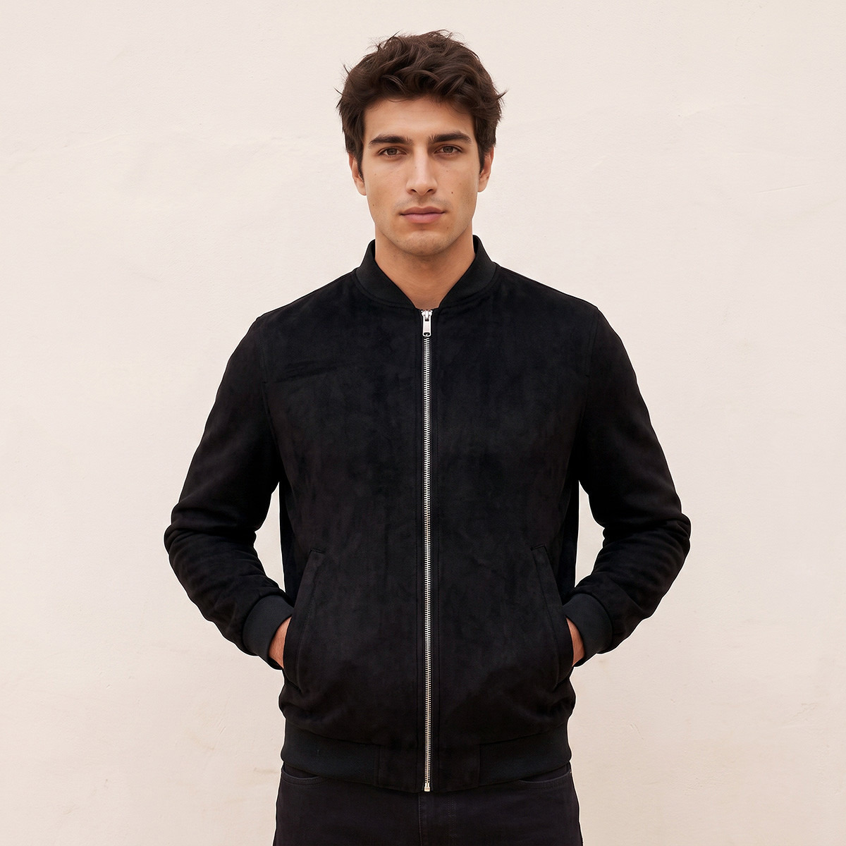 Splash Smart Suede Bomber Jacket with Zip Closure-men-clothing-jacketsandblazers-jackets-image-6