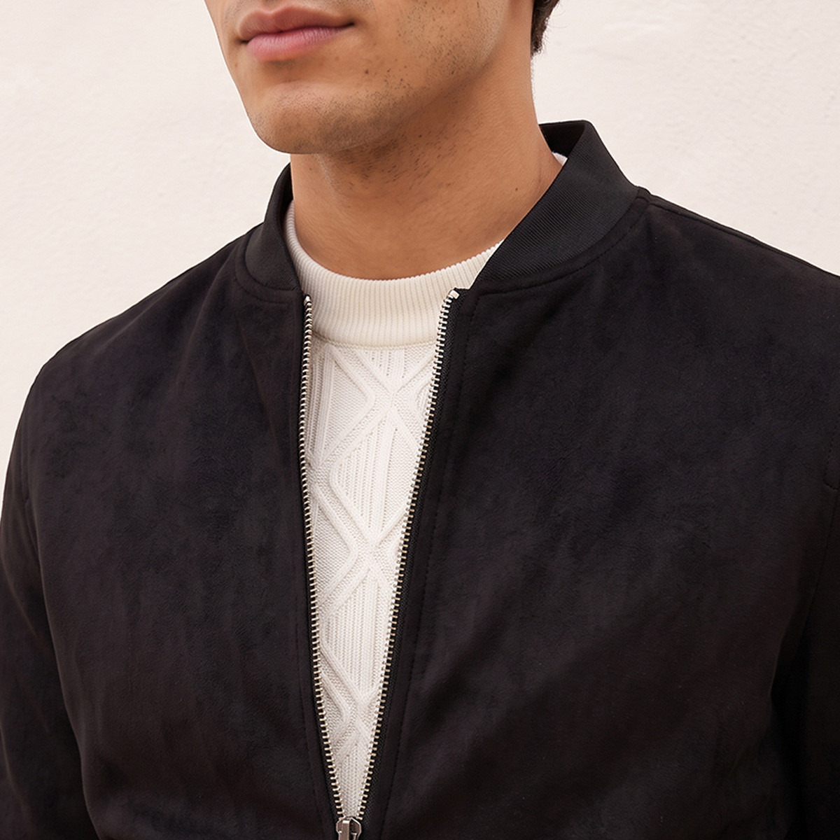Splash Smart Suede Bomber Jacket with Zip Closure-men-clothing-jacketsandblazers-jackets-image-7