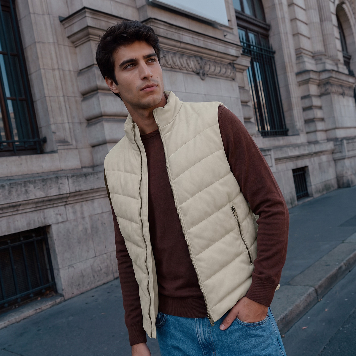 Splash Smart Quilted Sleeveless Jacket with Pockets-men-clothing-jacketsandblazers-jackets-image-1