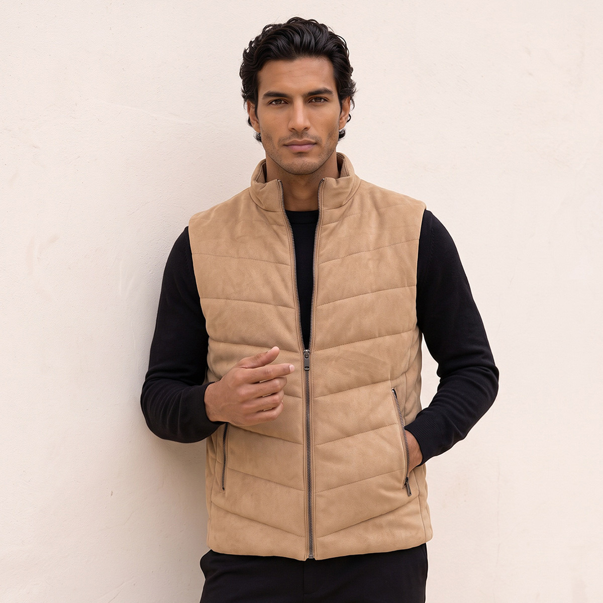 Splash Smart Quilted Sleeveless Jacket with Pockets-men-clothing-jacketsandblazers-jackets-image-2