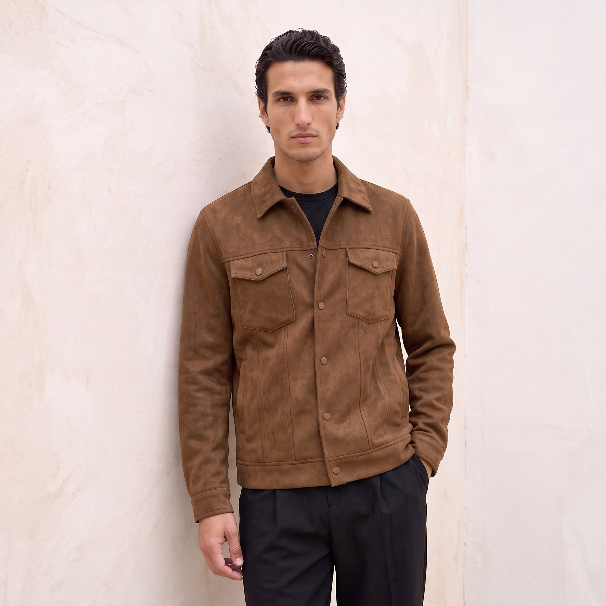 Splash Smart Shacket with Flap Pockets-men-clothing-shirts-image-2