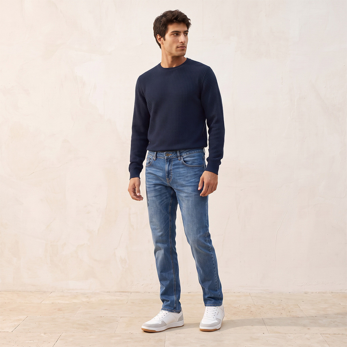 Splash Smart Crew Neck Textured Sweater-men-clothing-sweatersandpullovers-image-5