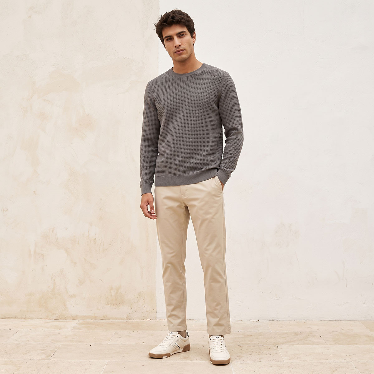 Splash Smart Crew Neck Textured Sweater-men-clothing-sweatersandpullovers-image-2