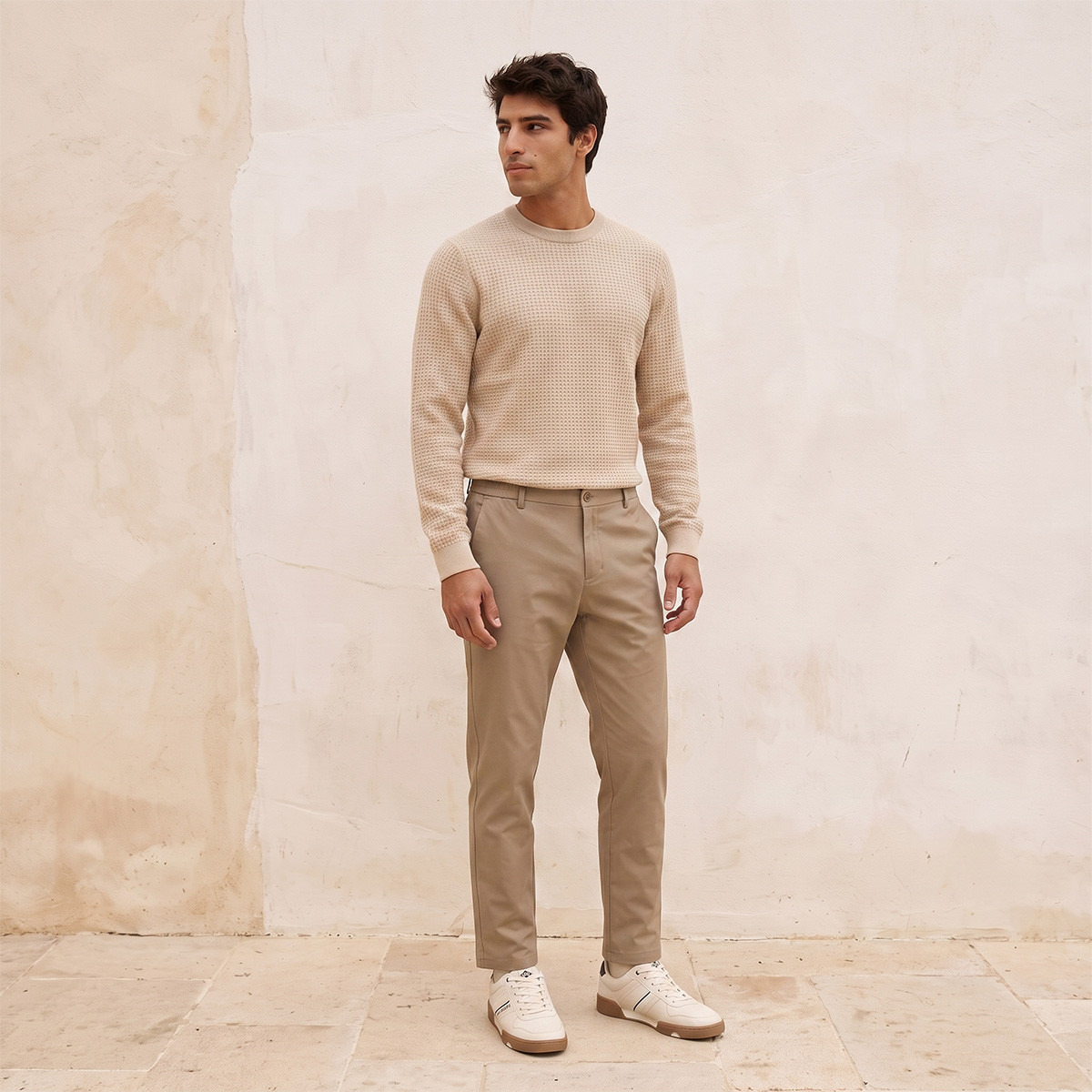 كنزة بارزة الملمس بياقة ضيقة من سبلاش سمارت-men-clothing-sweatersandpullovers-image-4