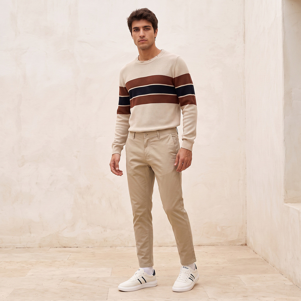 كنزة مخططة بياقة ضيقة من سبلاش سمارت-men-clothing-sweatersandpullovers-image-5