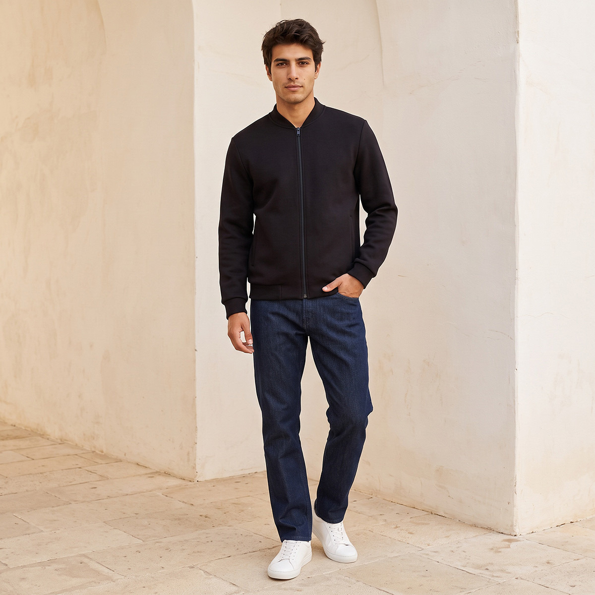 جاكيت بومبر بياقة واقفة من سبلاش سمارت-men-clothing-jacketsandblazers-jackets-image-2