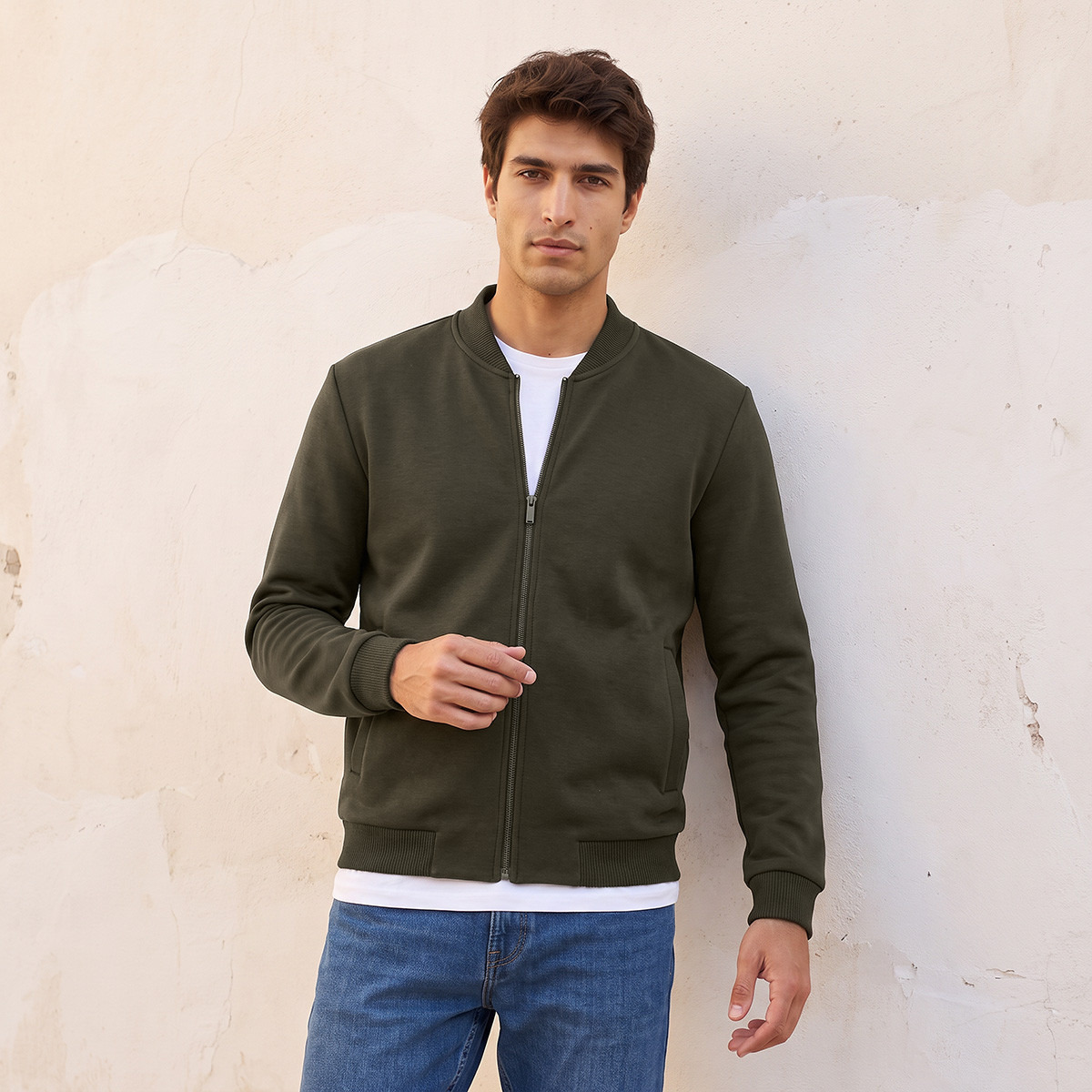 جاكيت بومبر بياقة واقفة من سبلاش سمارت-men-clothing-jacketsandblazers-jackets-image-1