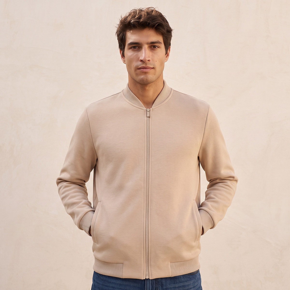 Splash Smart Bomber Jacket with Stand Collar-men-clothing-jacketsandblazers-jackets-image-1