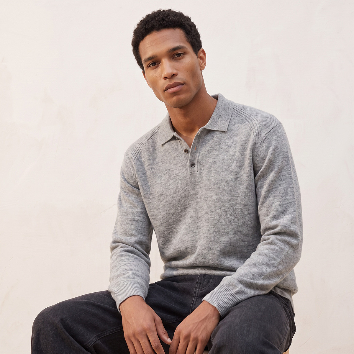 Splash Smart Collared Textured Sweater-men-clothing-sweatersandpullovers-image-1
