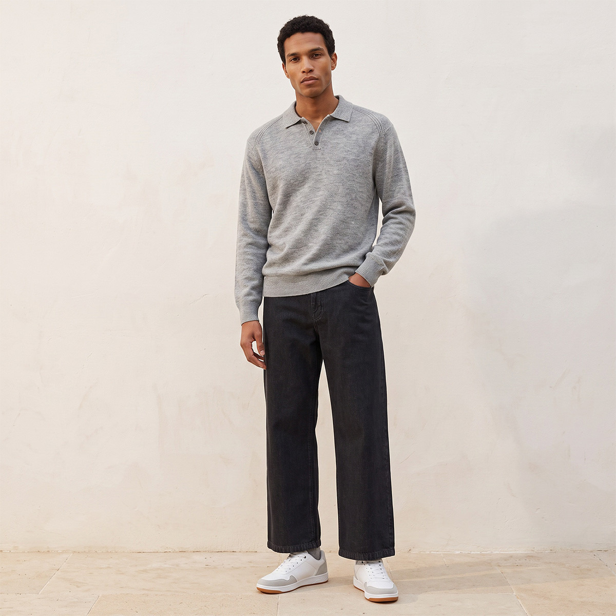 Splash Smart Collared Textured Sweater-men-clothing-sweatersandpullovers-image-2