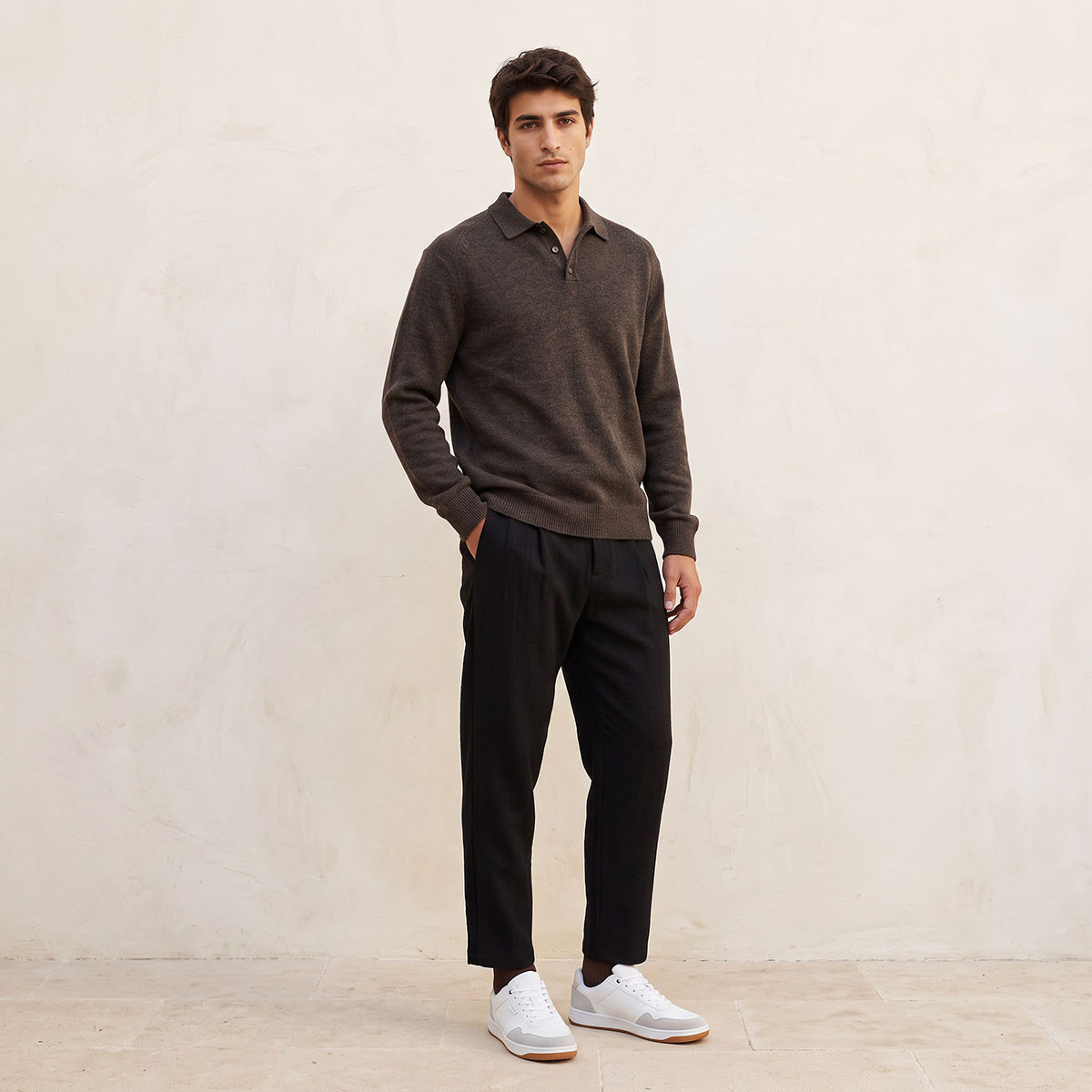 Splash Smart Collared Textured Sweater-men-clothing-sweatersandpullovers-image-2