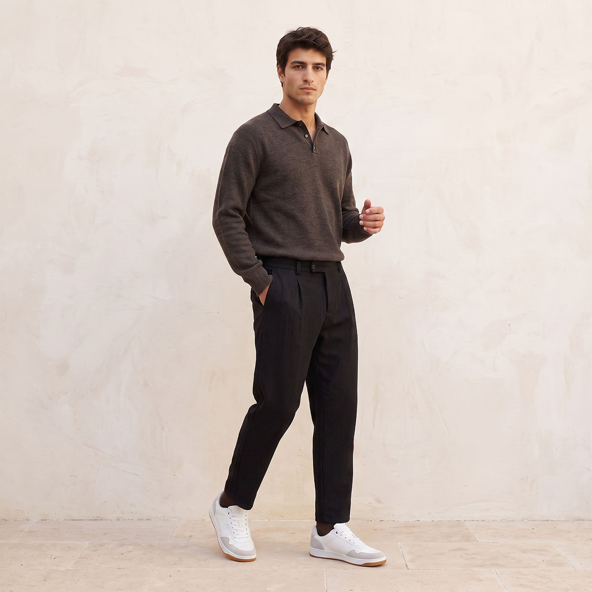 Splash Smart Collared Textured Sweater-men-clothing-sweatersandpullovers-image-5
